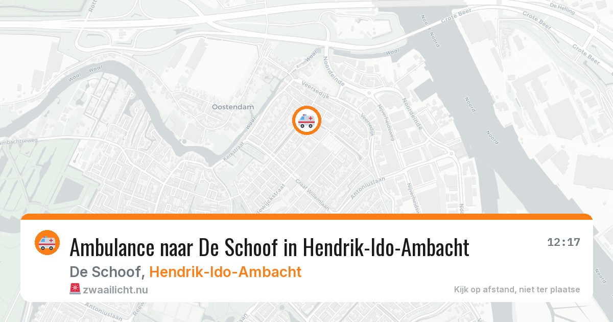 Ambulance naar De Schoof in Hendrik-Ido-Ambacht — 15 mrt 2026