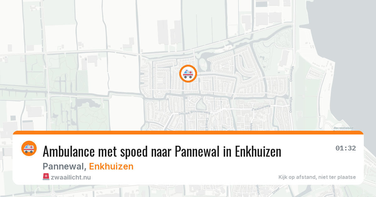 Ambulance met spoed naar Pannewal in Enkhuizen — 6 mei 2026