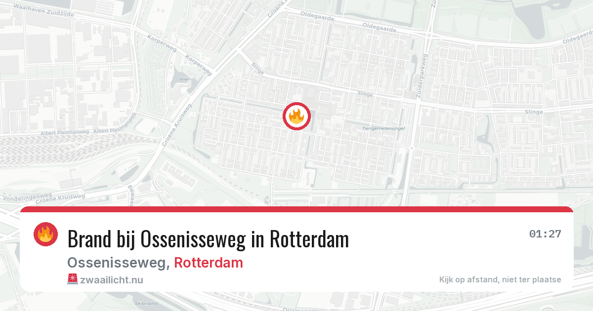 Brand bij Ossenisseweg in Rotterdam — 22 jul 2026