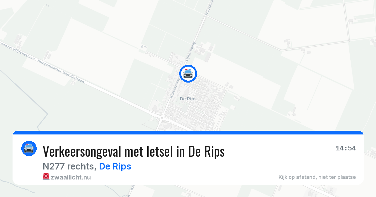 Verkeersongeval met letsel in De Rips — 14 jul 2026