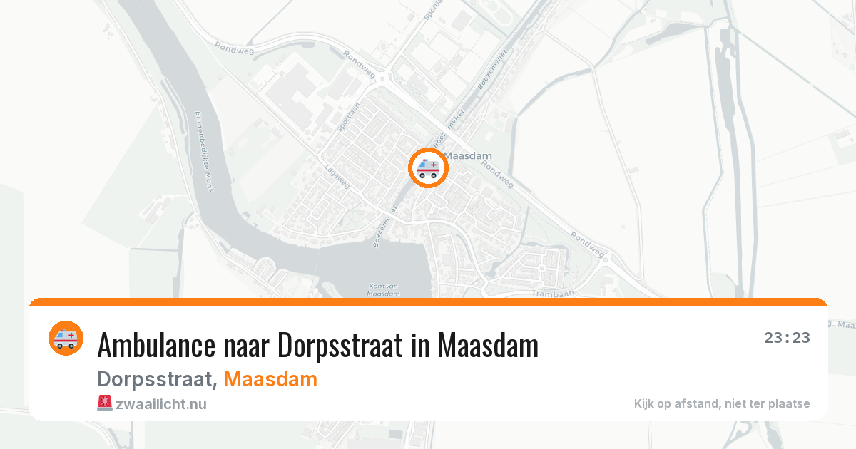Ambulance naar Dorpsstraat in Maasdam — 17 jul 2026