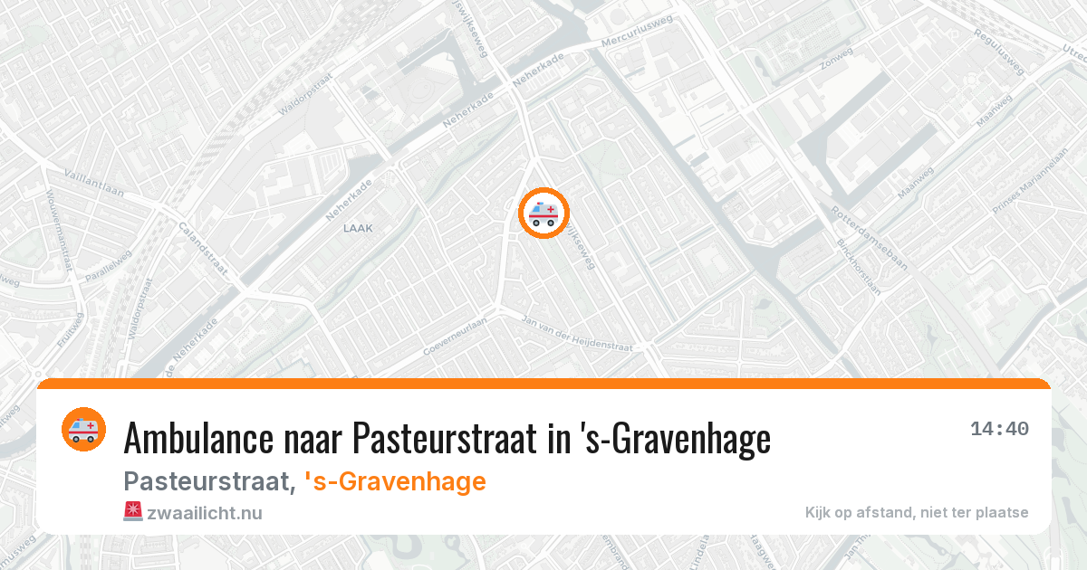 Ambulance naar Pasteurstraat in 's-Gravenhage — 11 jul 2026