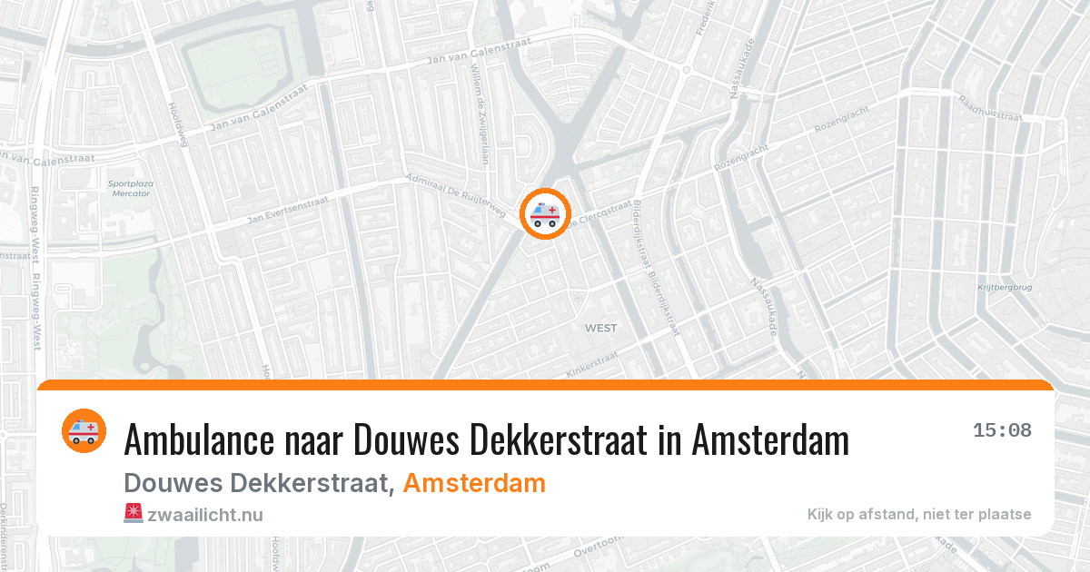 Ambulance naar Douwes Dekkerstraat in Amsterdam — 13 mei 2026