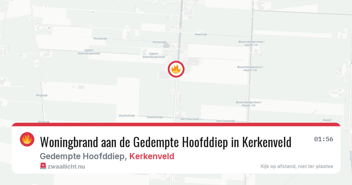 Woningbrand aan de Gedempte Hoofddiep in Kerkenveld — 25 mei 2026