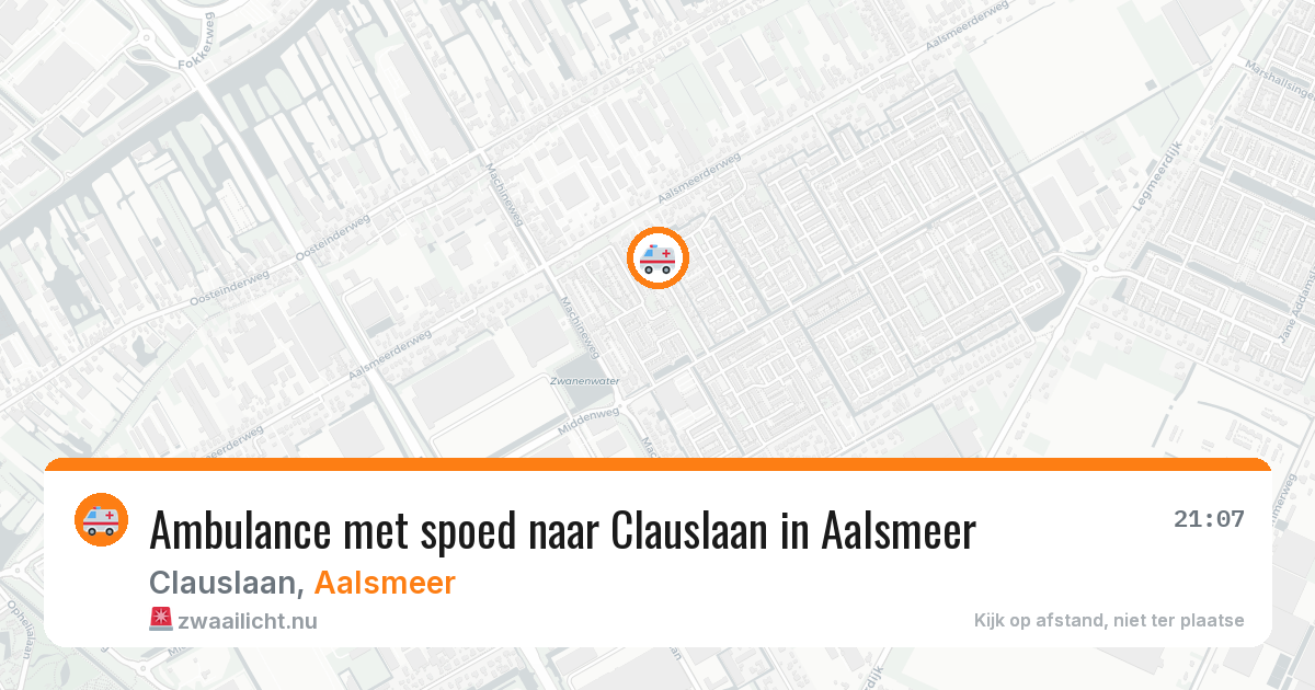 Ambulance met spoed naar Clauslaan in Aalsmeer — 25 jul 2026