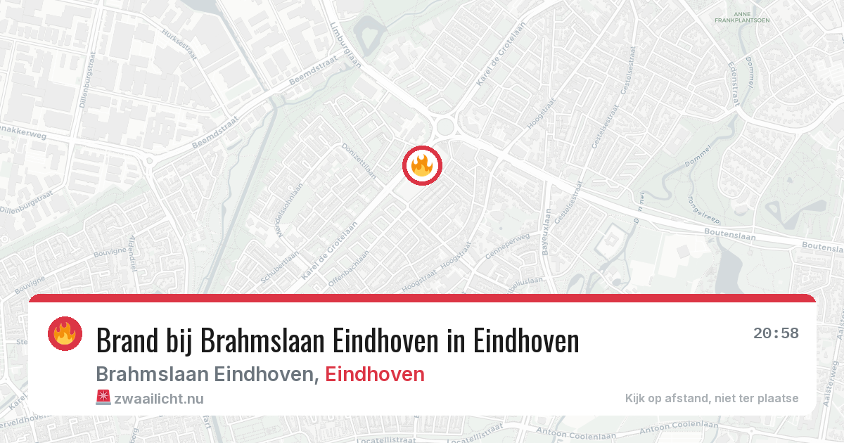 Brand bij Brahmslaan Eindhoven in Eindhoven — 7 jul 2026