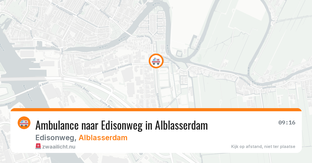 Ambulance naar Edisonweg in Alblasserdam — 20 mei 2026
