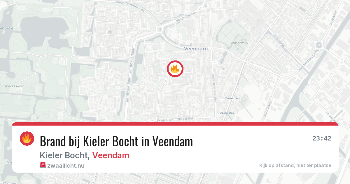 Brand bij Kieler Bocht in Veendam — 6 apr 2026