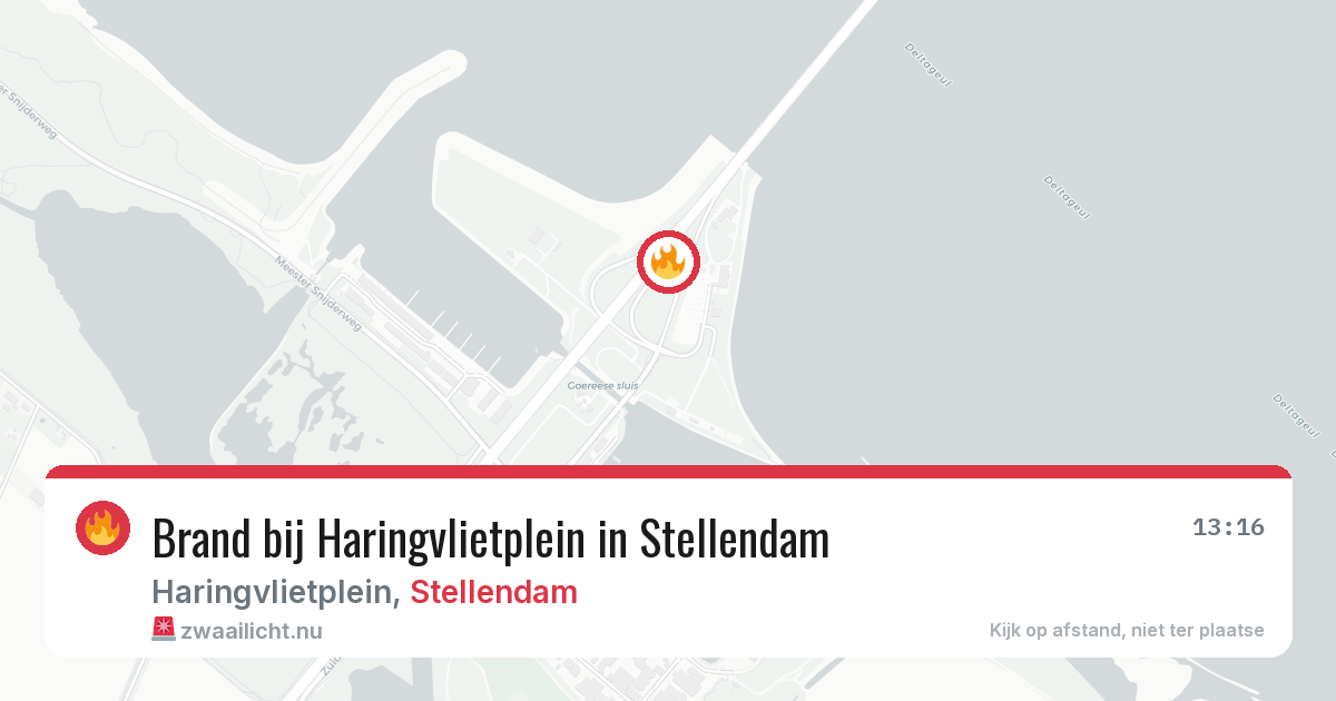 Brand bij Haringvlietplein in Stellendam — 17 jul 2026