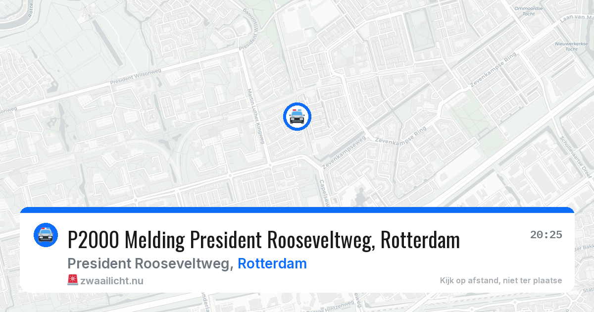 P2000 Melding President Rooseveltweg, Rotterdam — 4 mei 2026