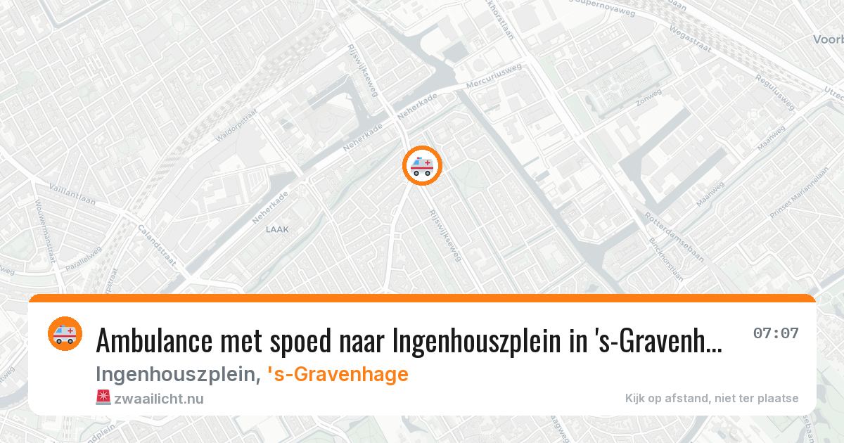 Ambulance met spoed naar Ingenhouszplein in 's-Gravenhage — 9 jun 2026