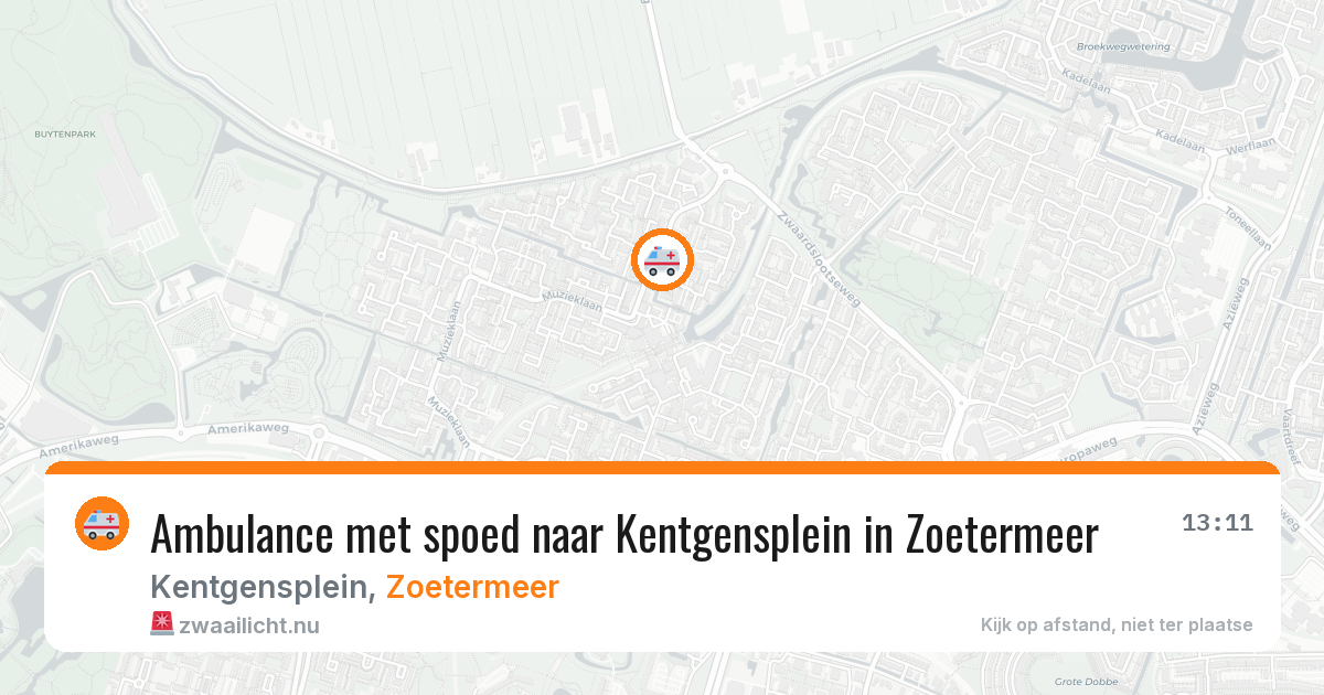 Ambulance met spoed naar Kentgensplein in Zoetermeer — 22 mei 2026