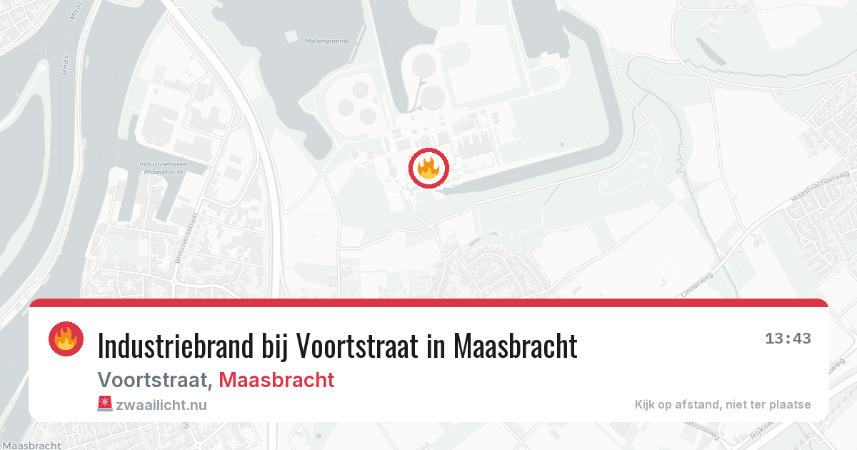 Industriebrand bij Voortstraat in Maasbracht — 25 jul 2026