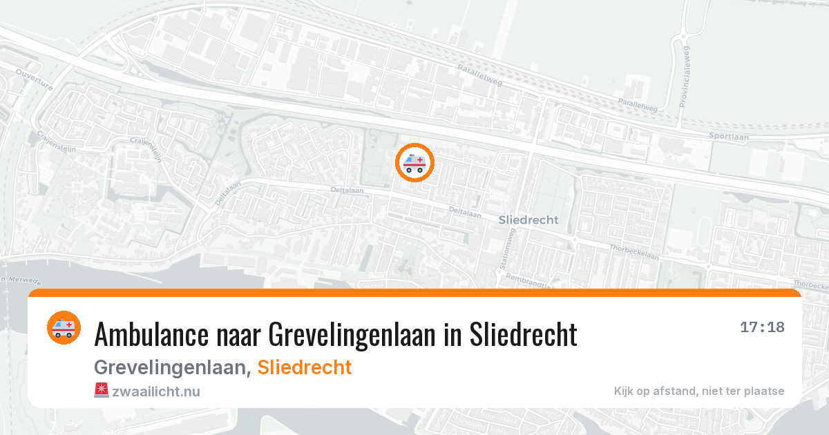 Ambulance naar Grevelingenlaan in Sliedrecht — 1 jun 2026