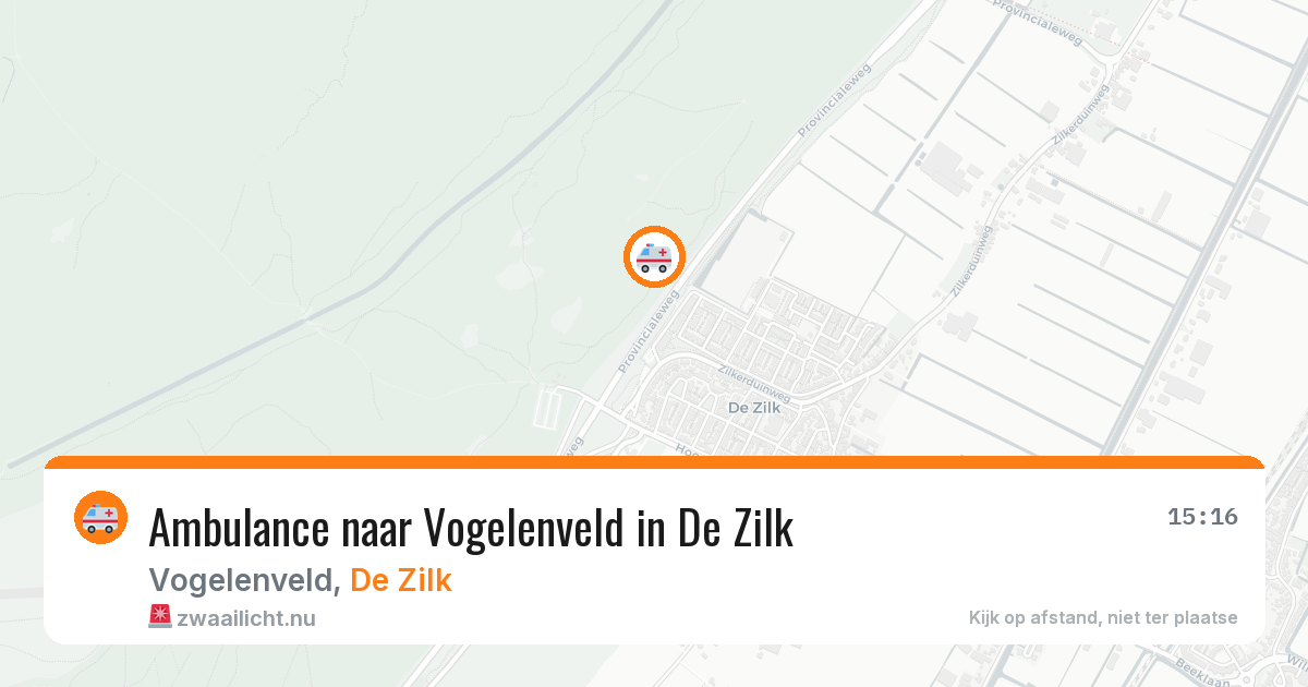 Ambulance naar Vogelenveld in De Zilk — 25 jun 2026