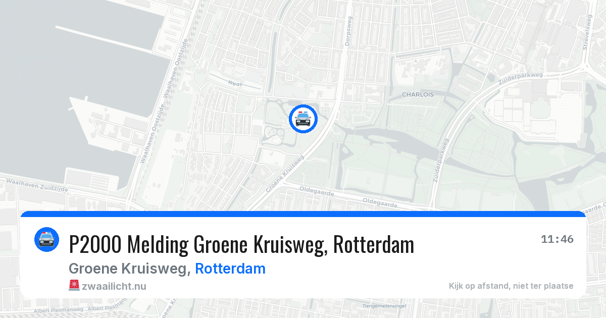 P2000 Melding Groene Kruisweg, Rotterdam — 13 mei 2026