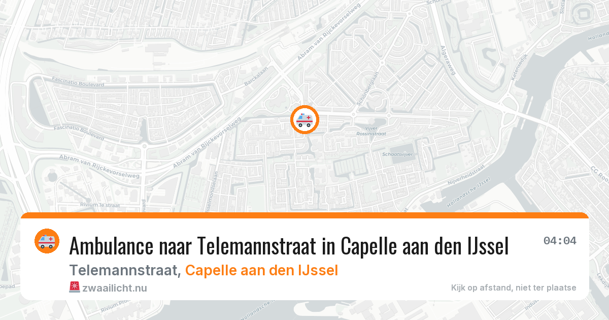 Ambulance naar Telemannstraat in Capelle aan den IJssel — 25 jul 2026
