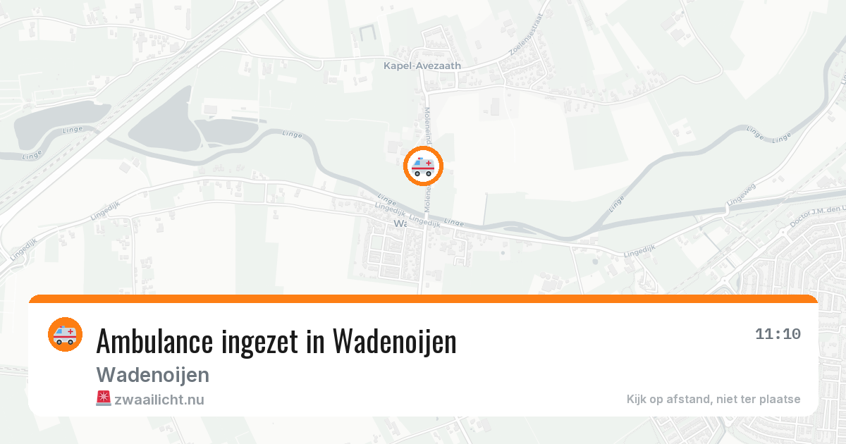 Ambulance ingezet in Wadenoijen — 16 jul 2026