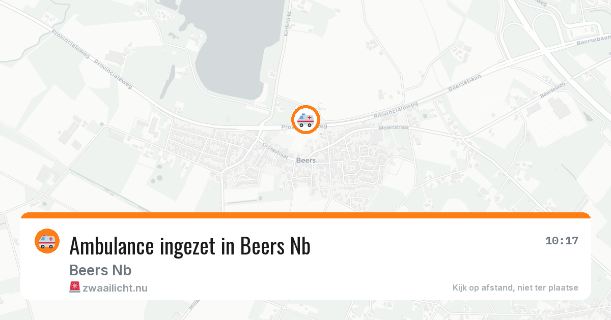 Ambulance ingezet in Beers Nb — 5 jul 2026