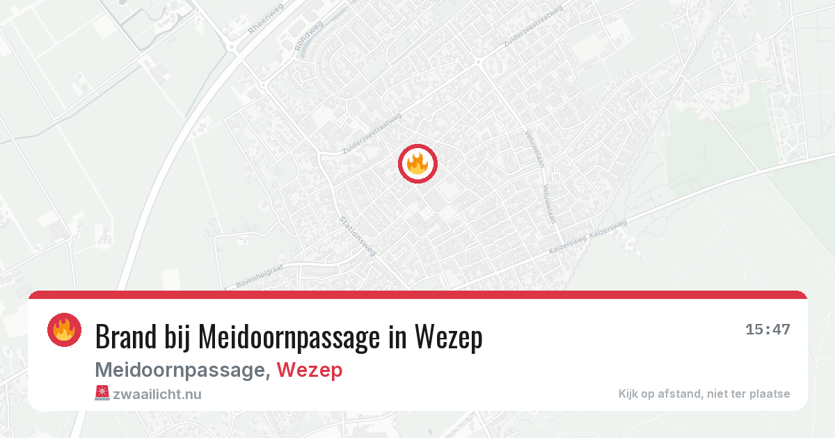 Brand bij Meidoornpassage in Wezep — 5 jun 2026