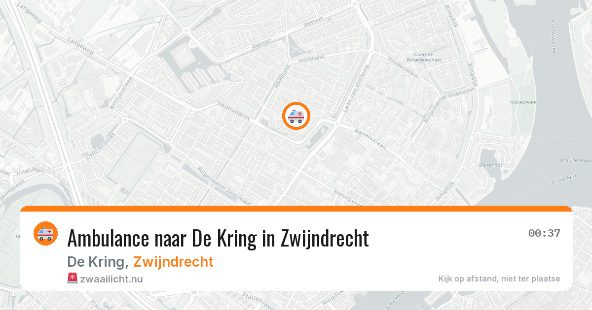 Ambulance naar De Kring in Zwijndrecht — 9 apr 2026