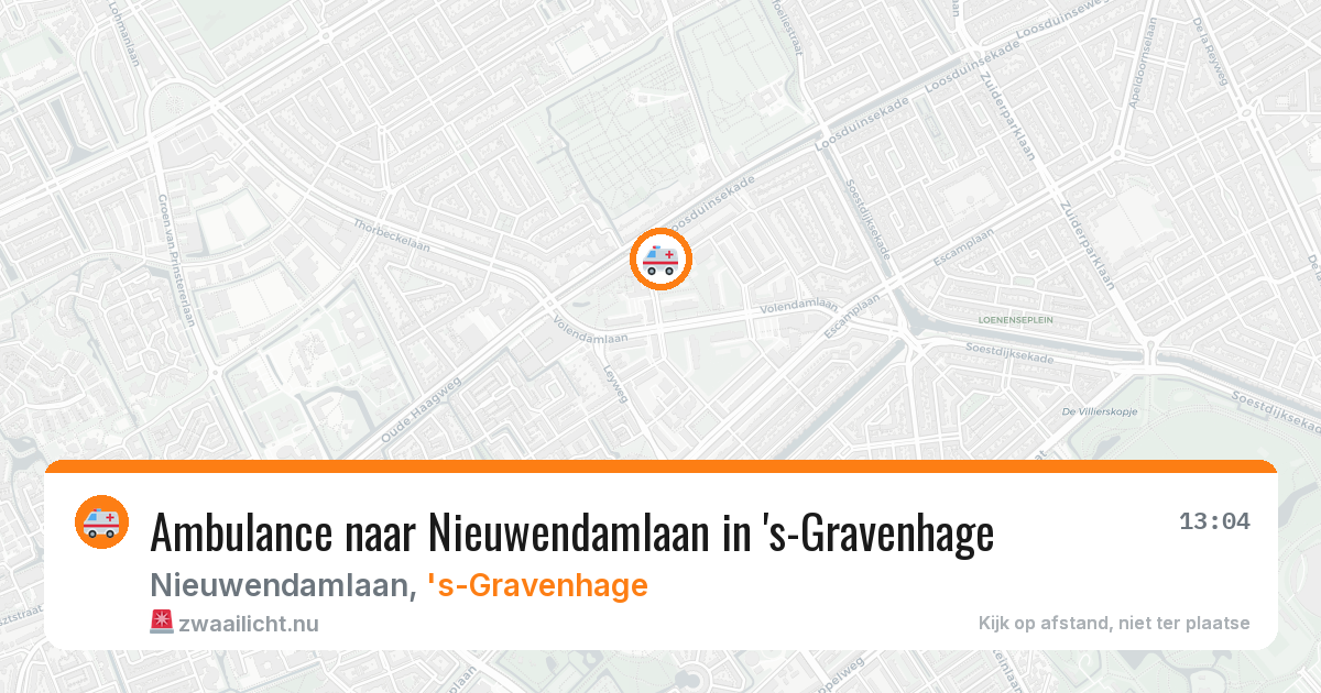 Ambulance naar Nieuwendamlaan in 's-Gravenhage — 24 jul 2026