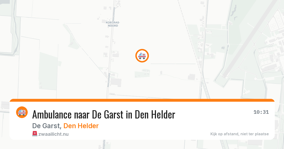 Ambulance naar De Garst in Den Helder — 12 mei 2026
