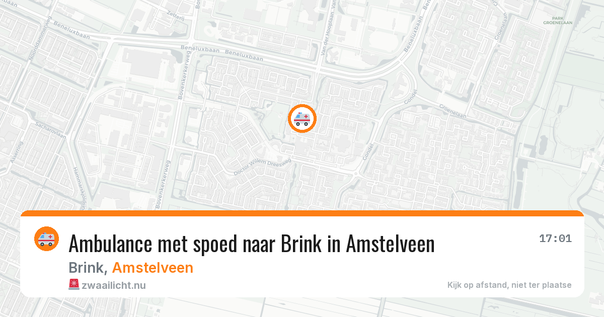 Ambulance met spoed naar Brink in Amstelveen — 10 jul 2026