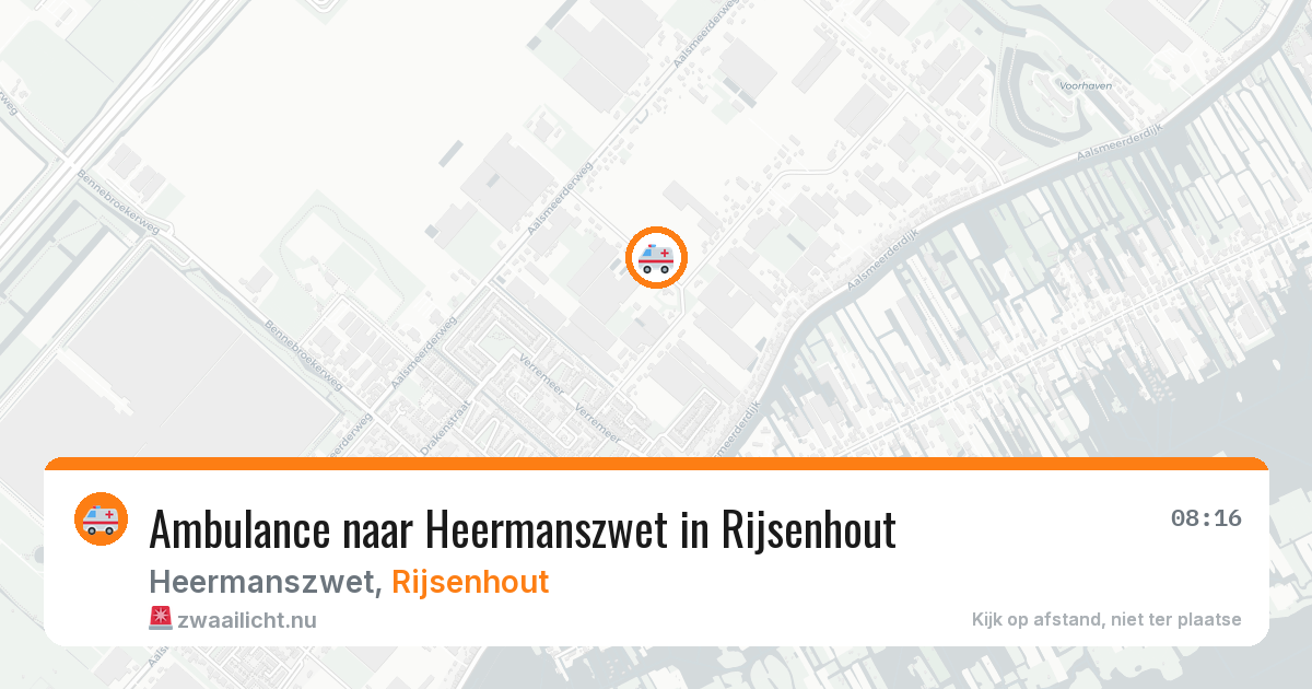 Ambulance naar Heermanszwet in Rijsenhout — 16 jul 2026