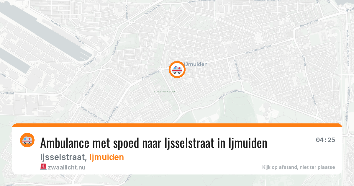 Ambulance met spoed naar Ijsselstraat in Ijmuiden — 4 apr 2026
