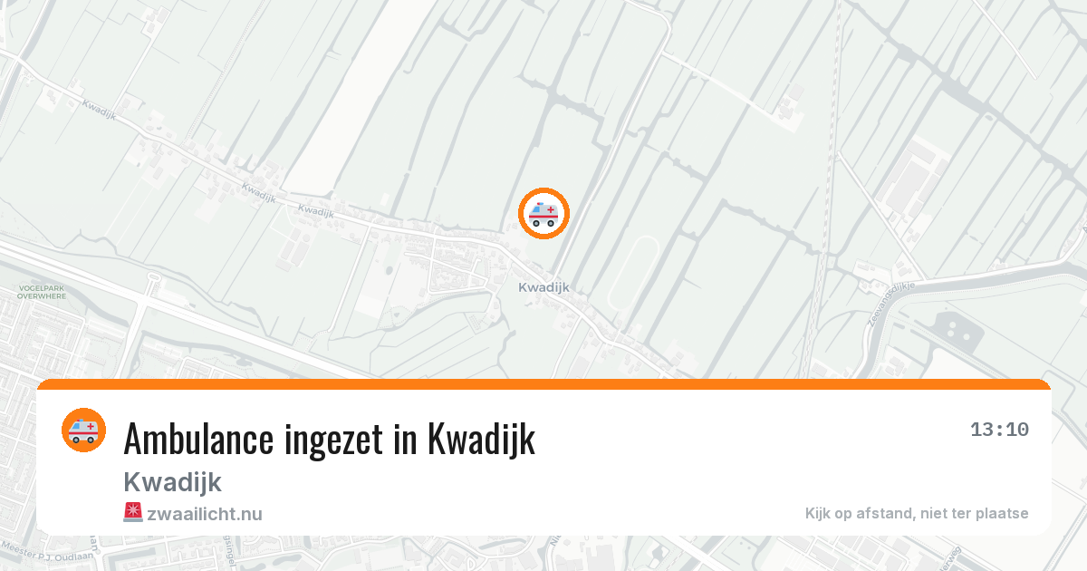Ambulance ingezet in Kwadijk — 24 mei 2026