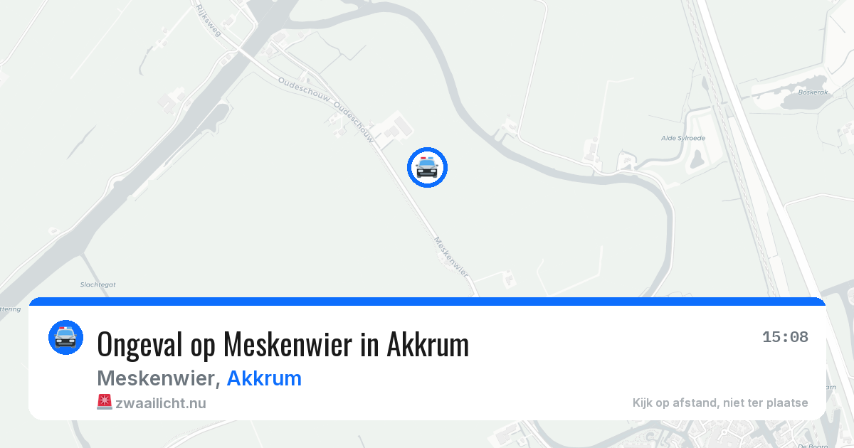 Ongeval op Meskenwier in Akkrum — 21 jul 2026