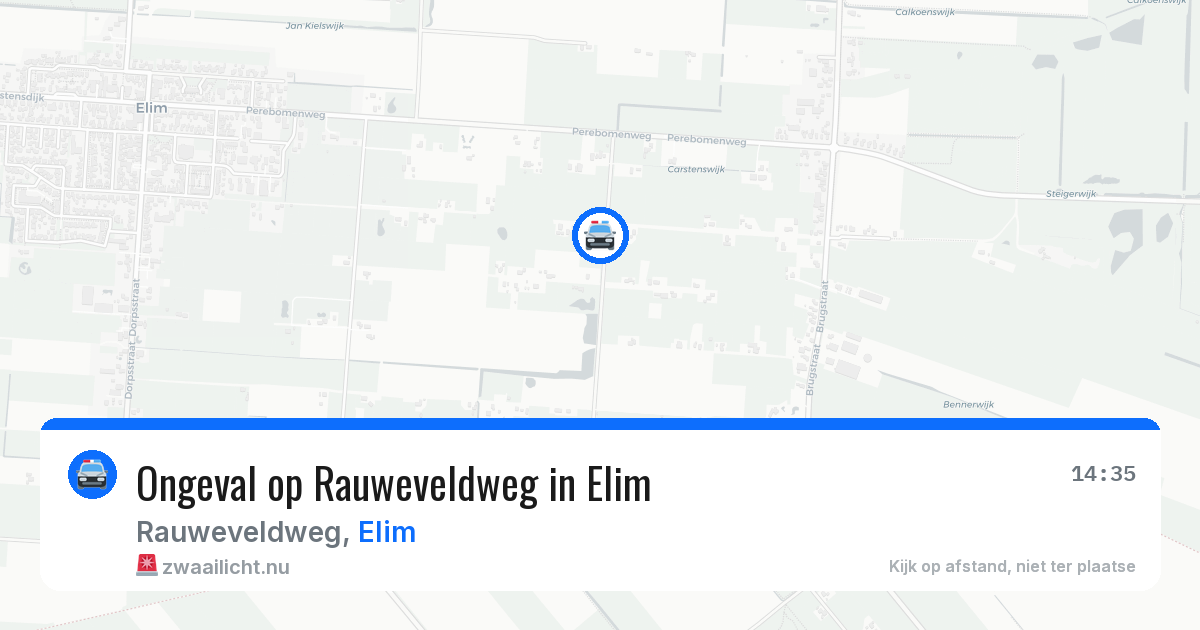 Ongeval op Rauweveldweg in Elim — 15 jul 2026