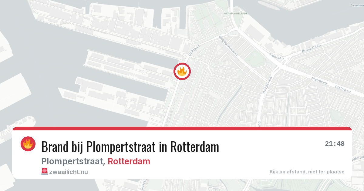 Brand bij Plompertstraat in Rotterdam — 10 jul 2026