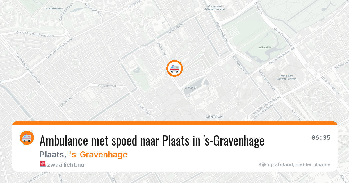 Ambulance met spoed naar Plaats in 's-Gravenhage — 25 jul 2026