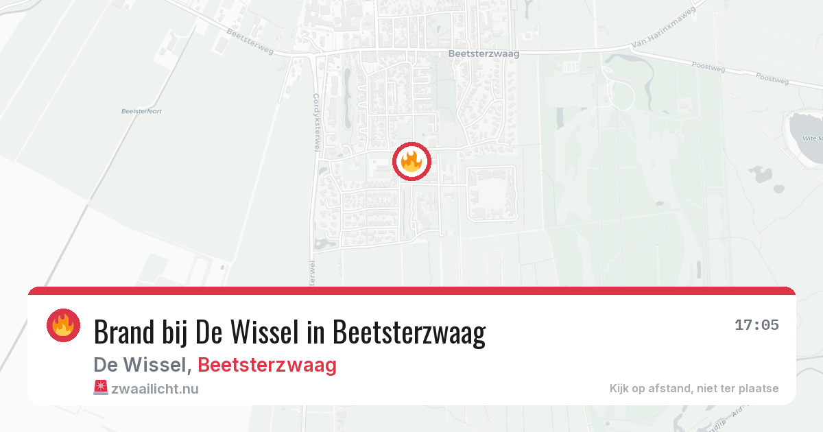 Brand bij De Wissel in Beetsterzwaag — 19 mei 2026