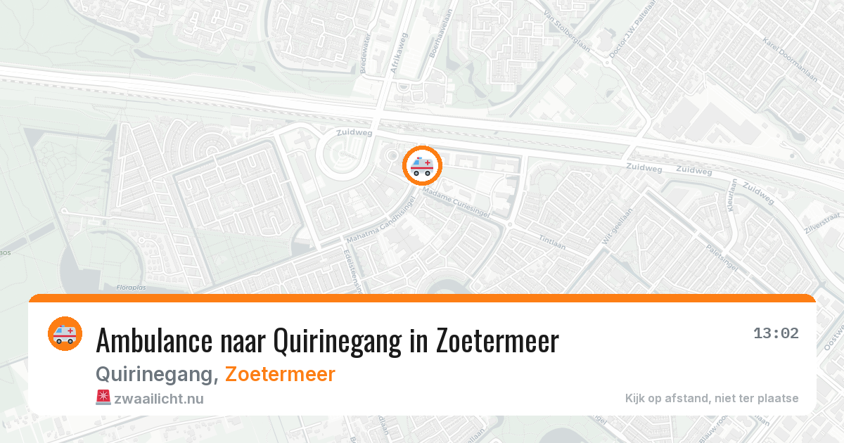 Ambulance naar Quirinegang in Zoetermeer — 14 jul 2026