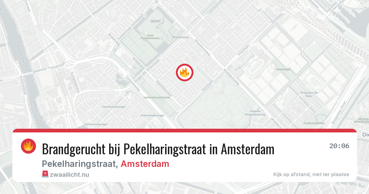 Brandgerucht bij Pekelharingstraat in Amsterdam — 23 jul 2026