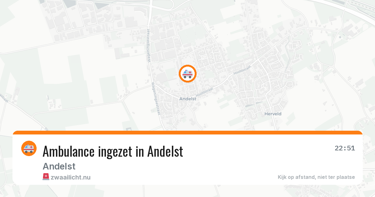 Ambulance ingezet in Andelst — 18 mrt 2026
