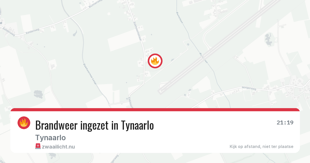 Brandweer ingezet in Tynaarlo — 9 jul 2026 | 🚨 Zwaailicht.nu