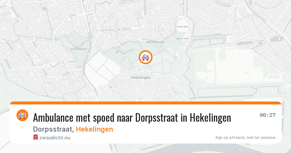 Ambulance met spoed naar Dorpsstraat in Hekelingen — 15 jul 2026