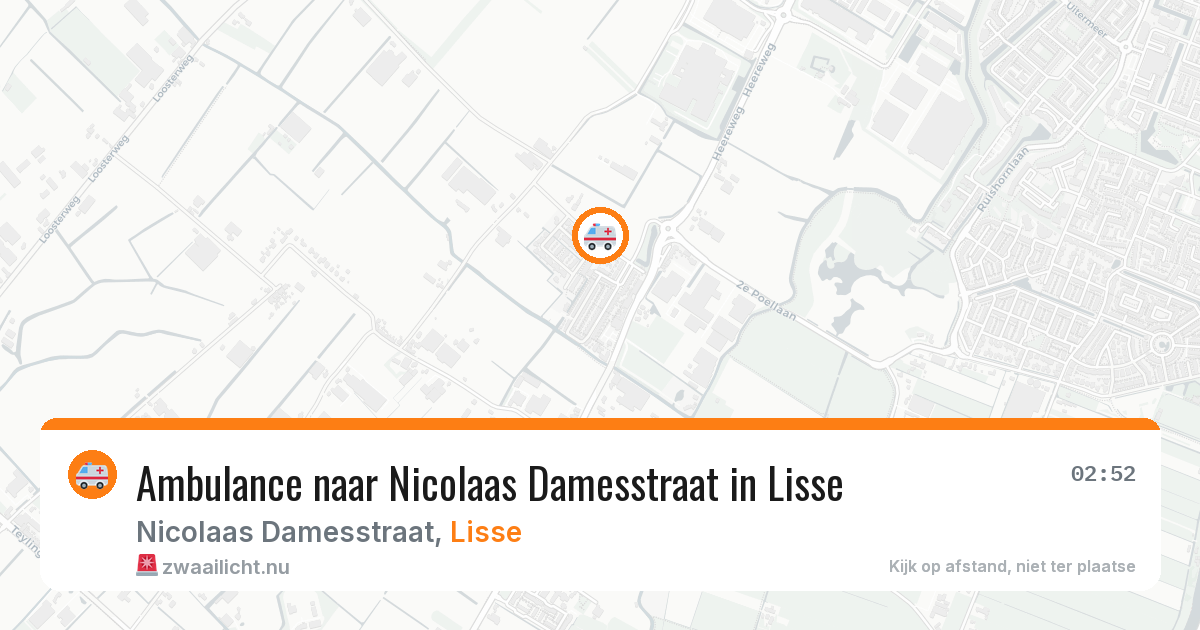 Ambulance naar Nicolaas Damesstraat in Lisse — 24 jul 2026