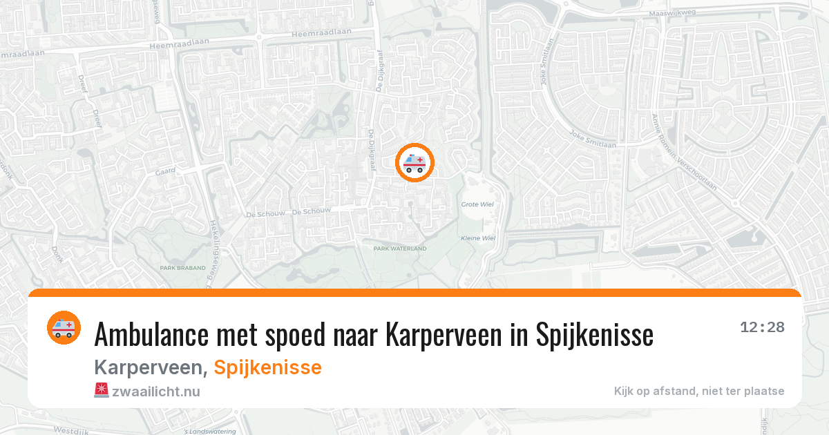 Ambulance met spoed naar Karperveen in Spijkenisse — 16 mei 2026