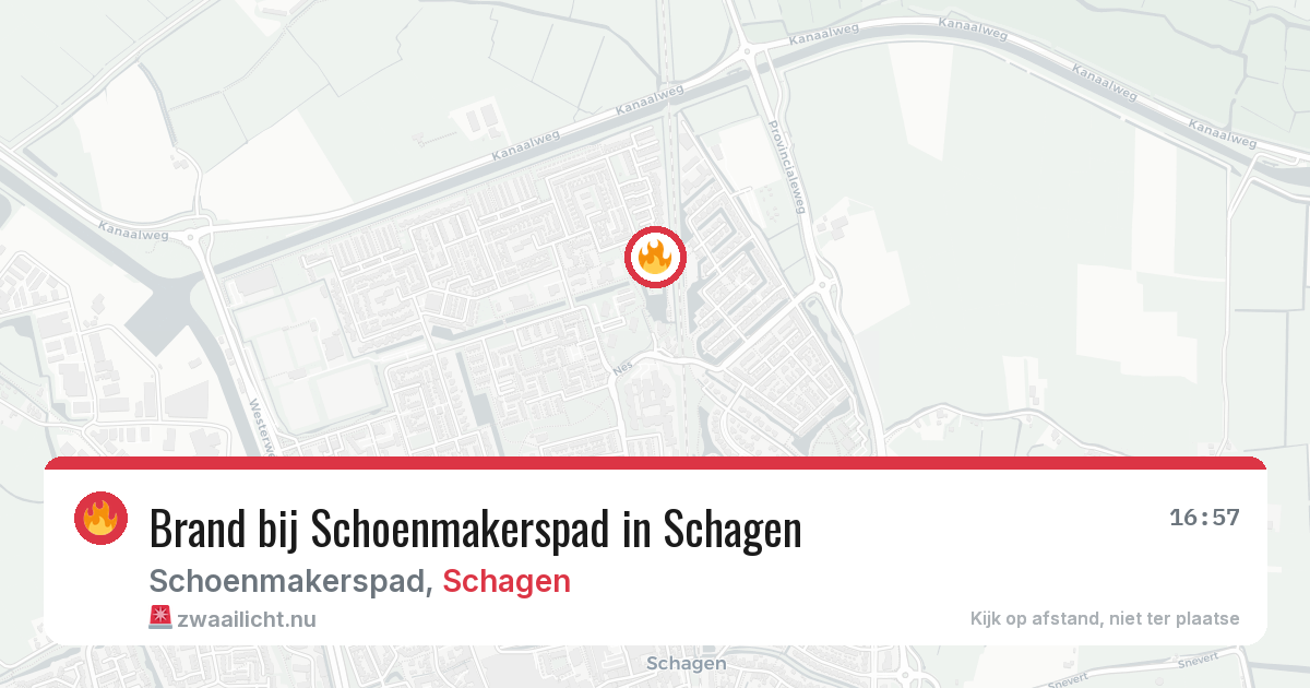 Brand bij Schoenmakerspad in Schagen — 26 apr 2026
