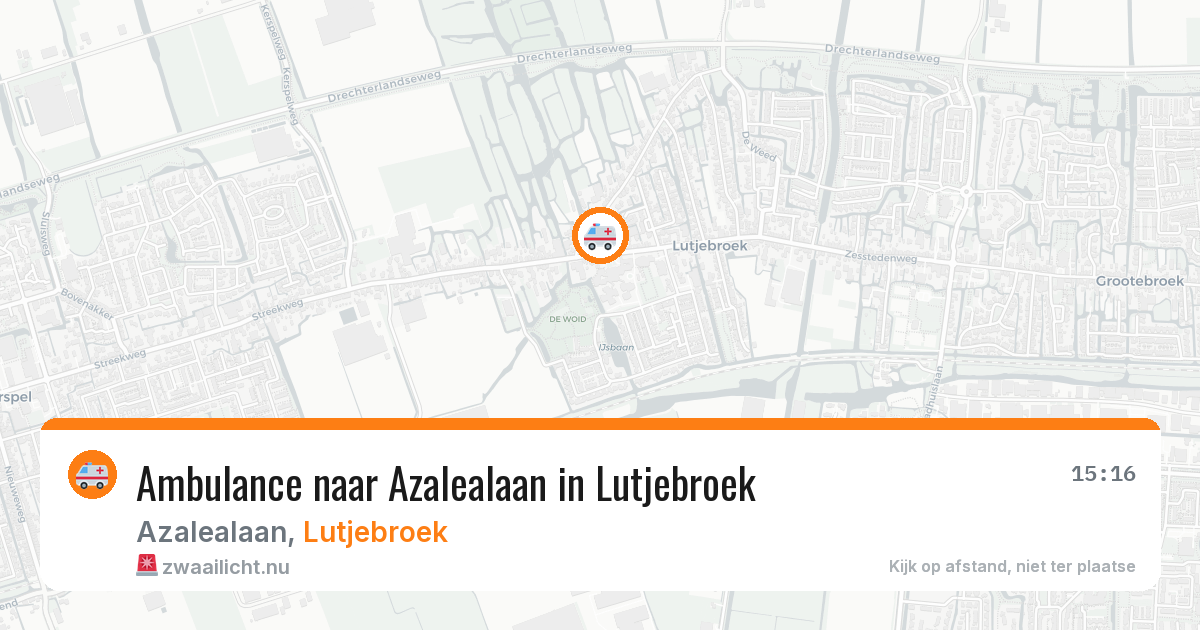 Ambulance naar Azalealaan in Lutjebroek — 20 jul 2026