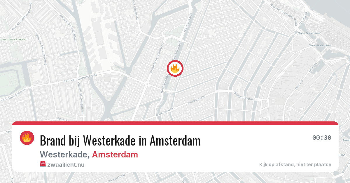Brand bij Westerkade in Amsterdam — 29 mei 2026