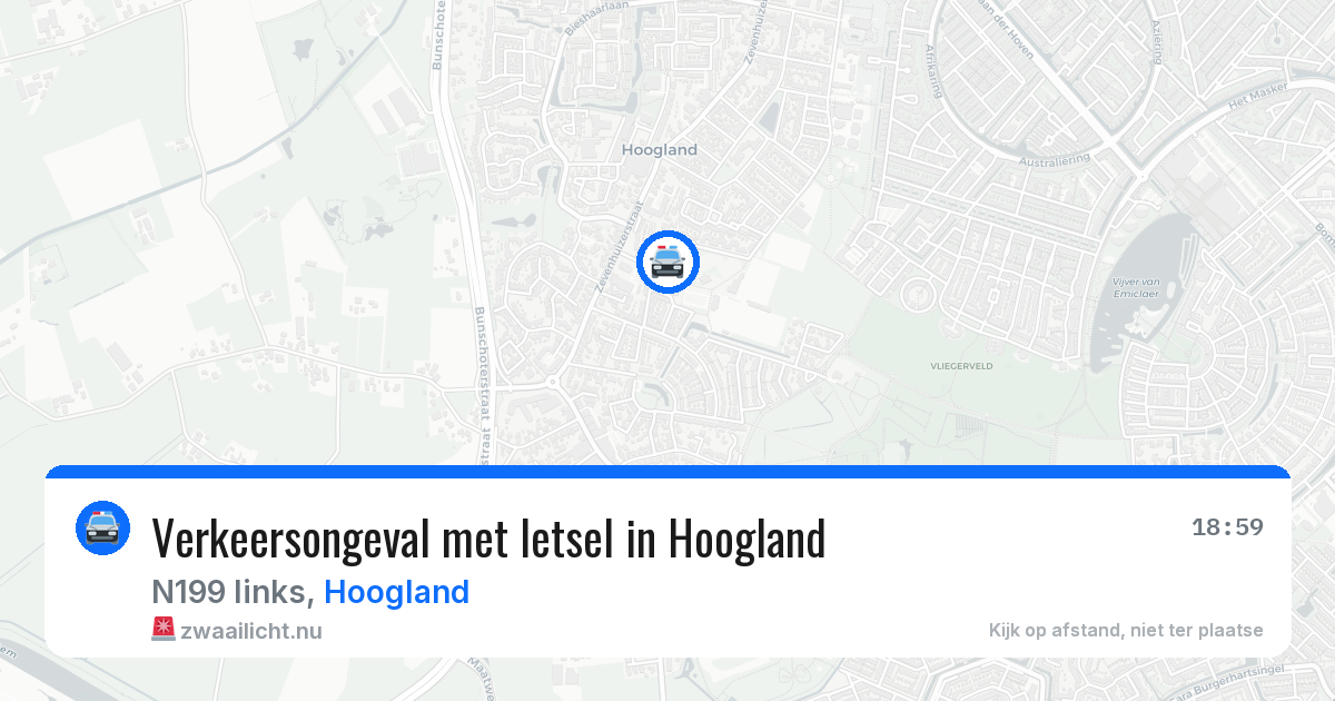 Verkeersongeval met letsel in Hoogland — 28 mei 2026