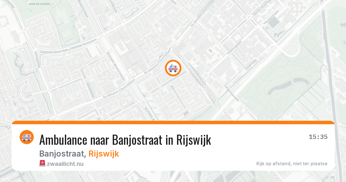 Ambulance naar Banjostraat in Rijswijk — 18 mei 2026