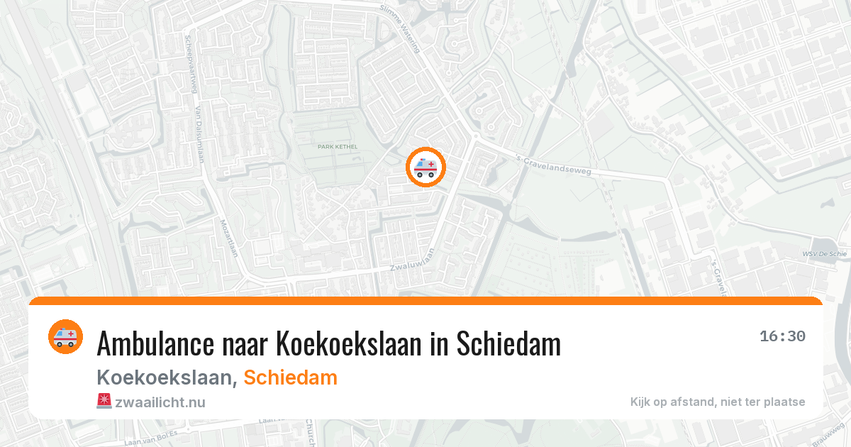 Ambulance naar Koekoekslaan in Schiedam — 15 jul 2026