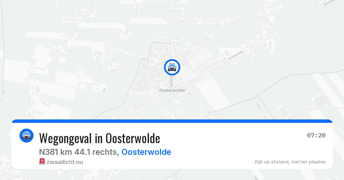 Wegongeval in Oosterwolde — 2 apr 2026